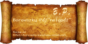 Borovszky Pénelopé névjegykártya